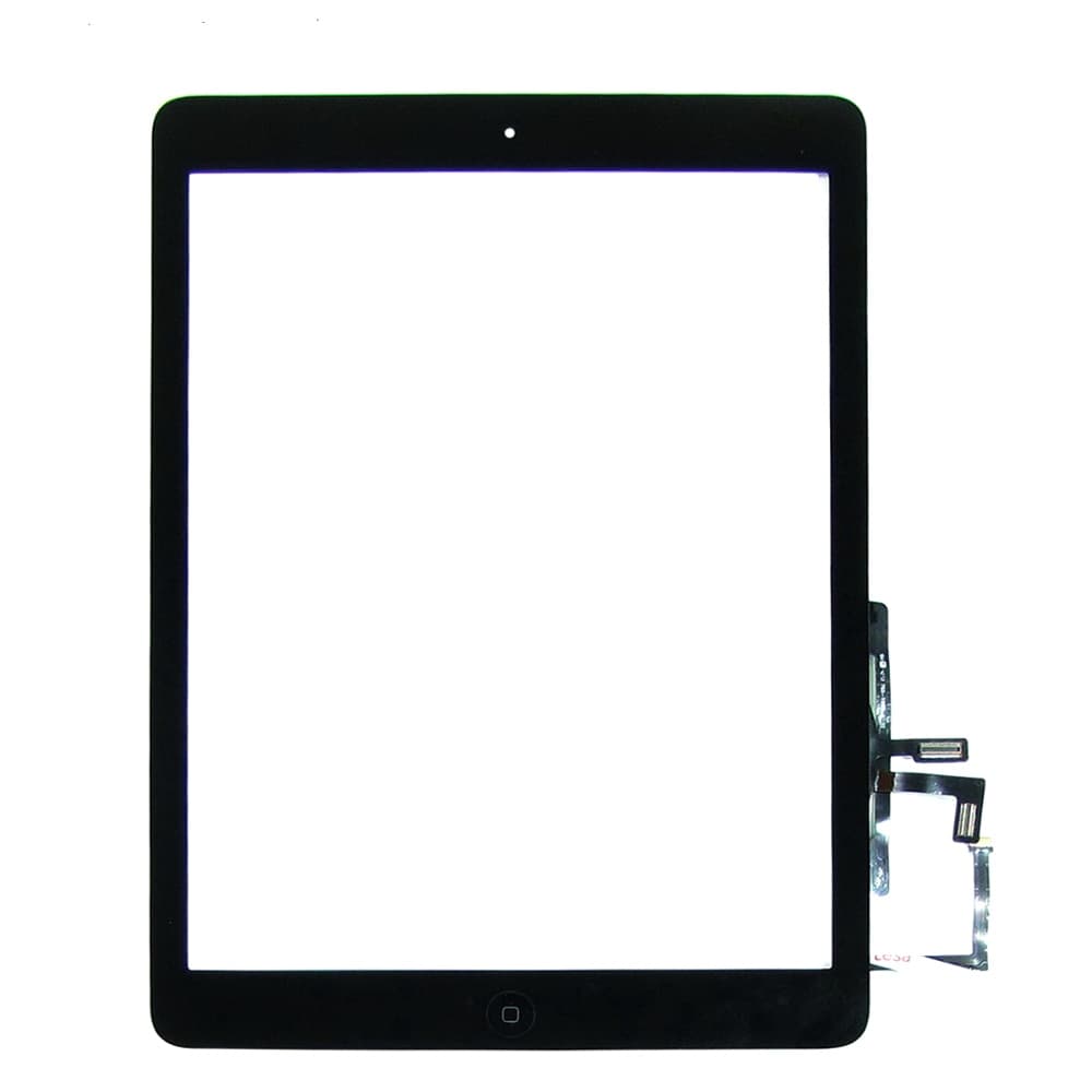 Тачскрин Apple iPad Air (iPad 5), A1474, A1475, A1476, A1484, черный, со шлейфом, с кнопкой HOME | Original (PRC) | сенсорное стекло, экран