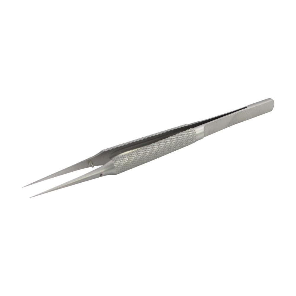 Пинцет AIDA AD-116-11, титановый, с рифлеными ручками, в футляре, прямой