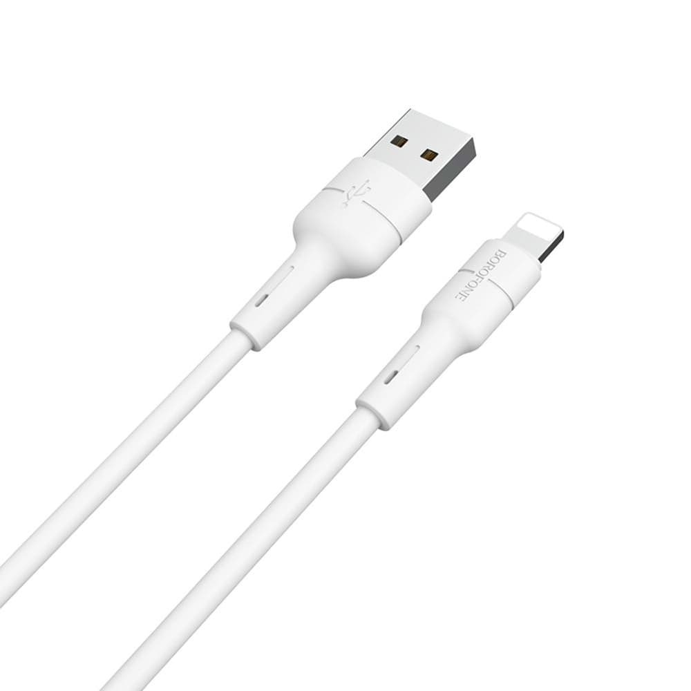 USB-кабель Borofone BX30, Lightning, 2.4 А, 100 см, белый