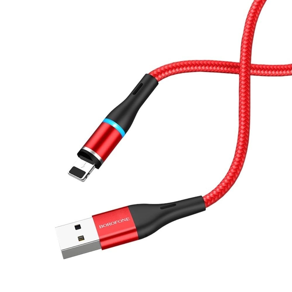 USB-кабель Borofone BU16, Type-C, магнитный, 120 см, 2.4 А, красный