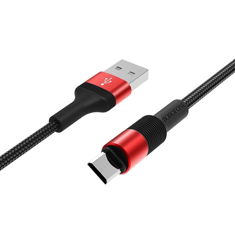 USB-кабель Borofone BX21, Micro-USB, 2.4 А, 100 см, красный