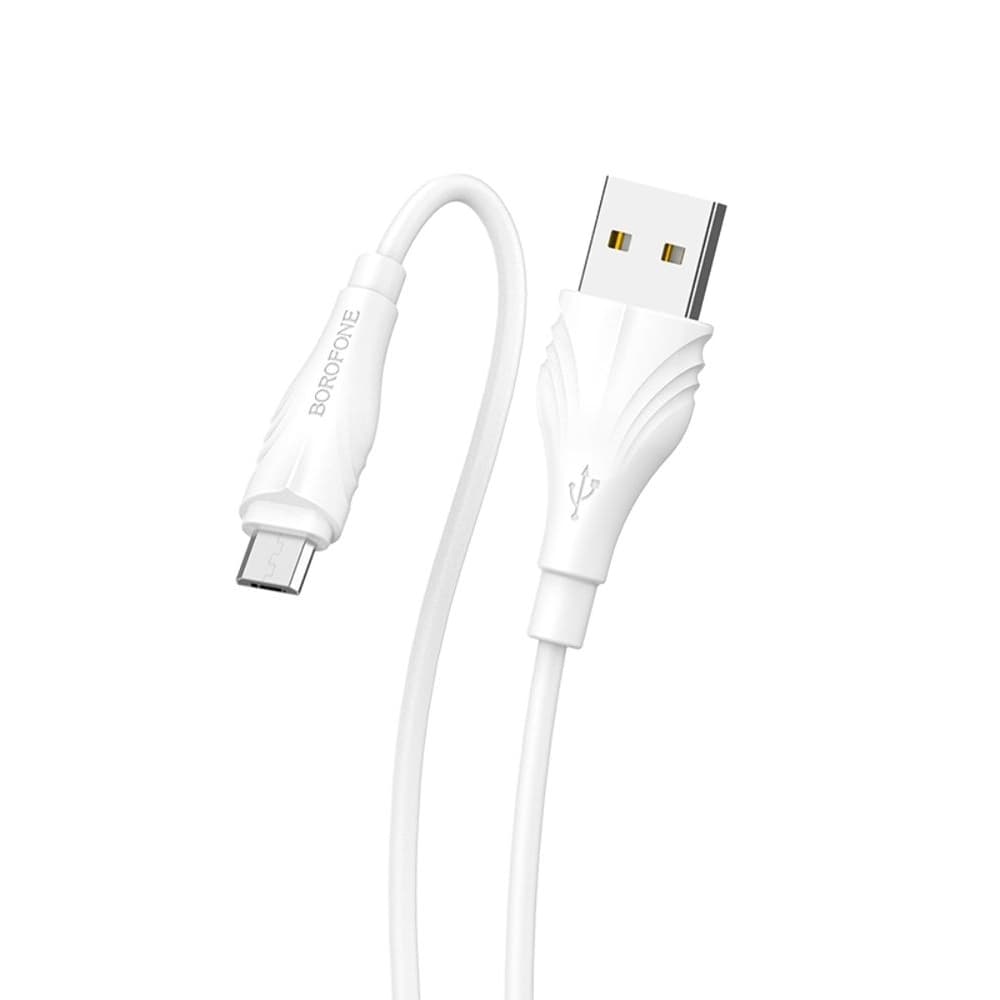 USB-кабель Borofone BX18, Micro-USB, 2.0 А, 100 см, белый
