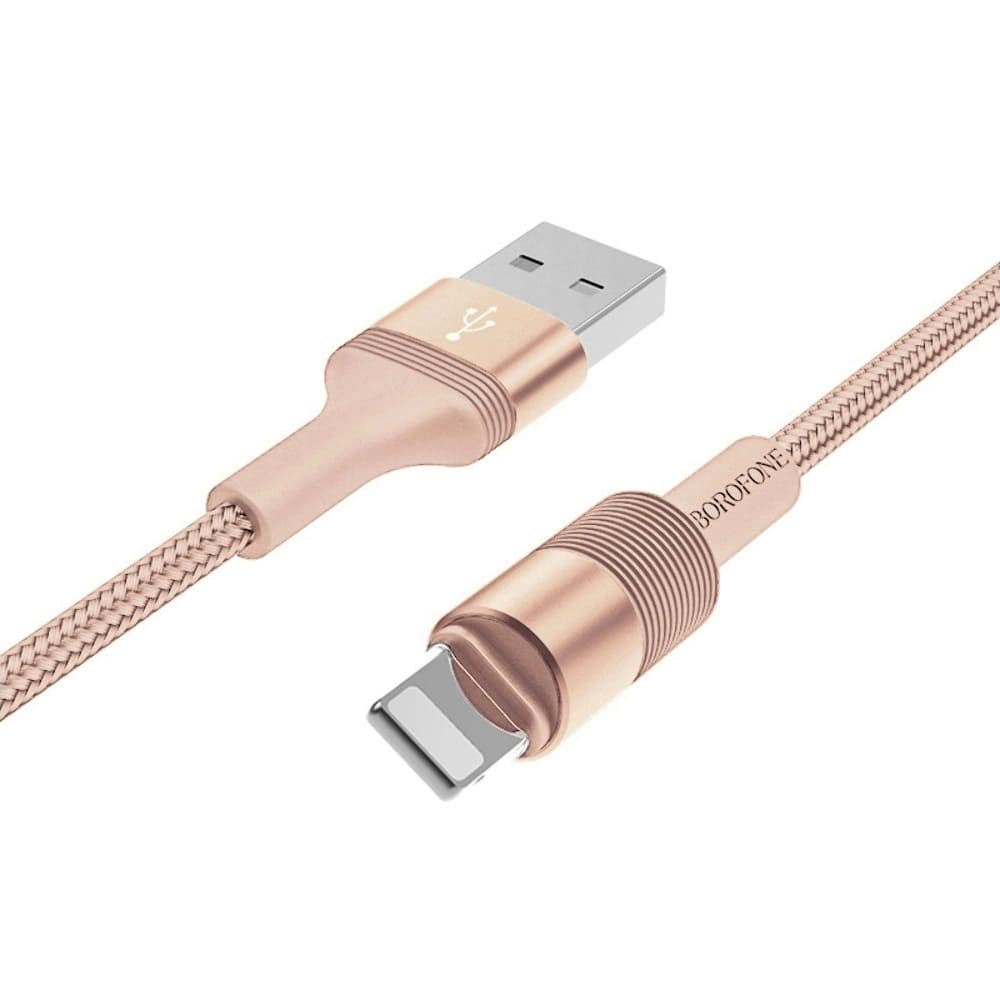 USB-кабель Borofone BX21, Lightning, 2.4 А, 100 см, золотистый