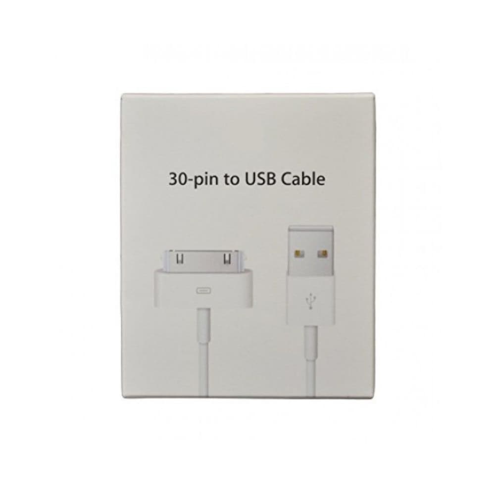 USB-кабель Apple iPhone 2G, iPhone 3G, iPhone 3GS, iPhone 4, iPhone 4S, в упаковке, 100 см, белый