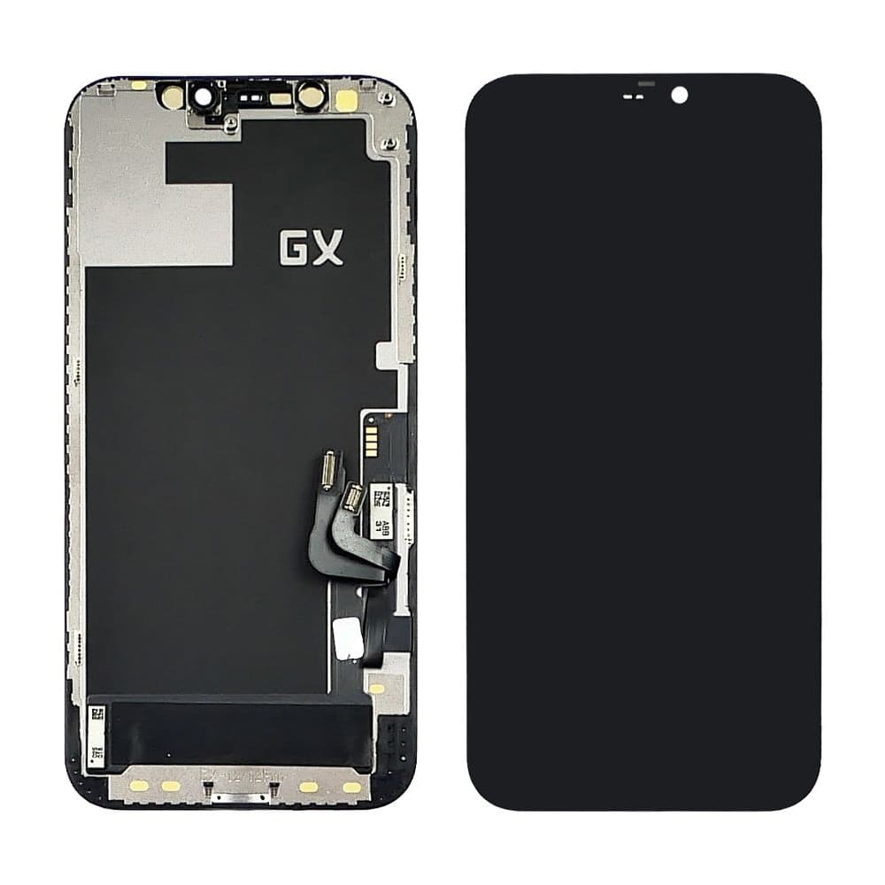 Дисплей Apple iPhone 12, iPhone 12 Pro, черный | с тачскрином | GX, AMOLED, в фирменной коробке | дисплейный модуль, экран, монитор