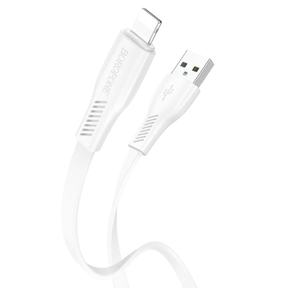 USB-кабель Borofone BX85, Lightning, 2.4 А, 100 см, белый