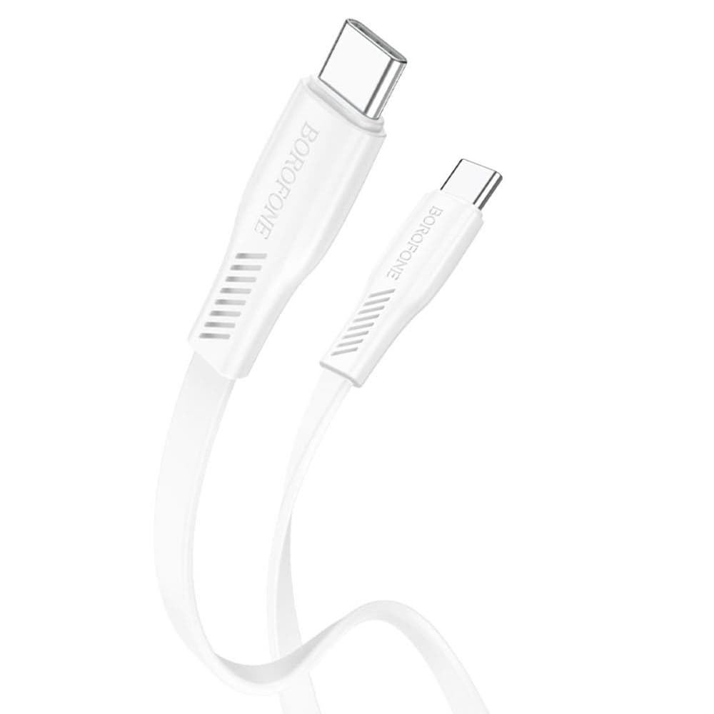 USB-кабель Borofone BX85, Type-C на Type-C, Power Delivery (60 Вт), поддерживает Mi Turbo Mode, 100 см, белый