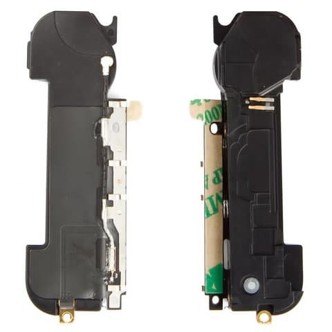 Динамик Apple iPhone 4, бузер (звонок вызова и громкой связи, нижний динамик), с антенной, в резонаторе (антенна)