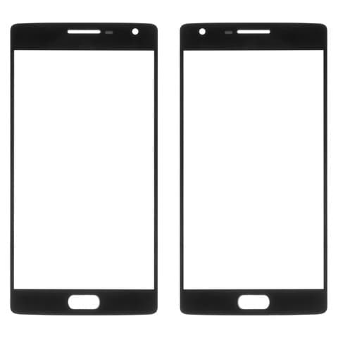 Стекло дисплея OnePlus 2, черное | стекло тачскрина