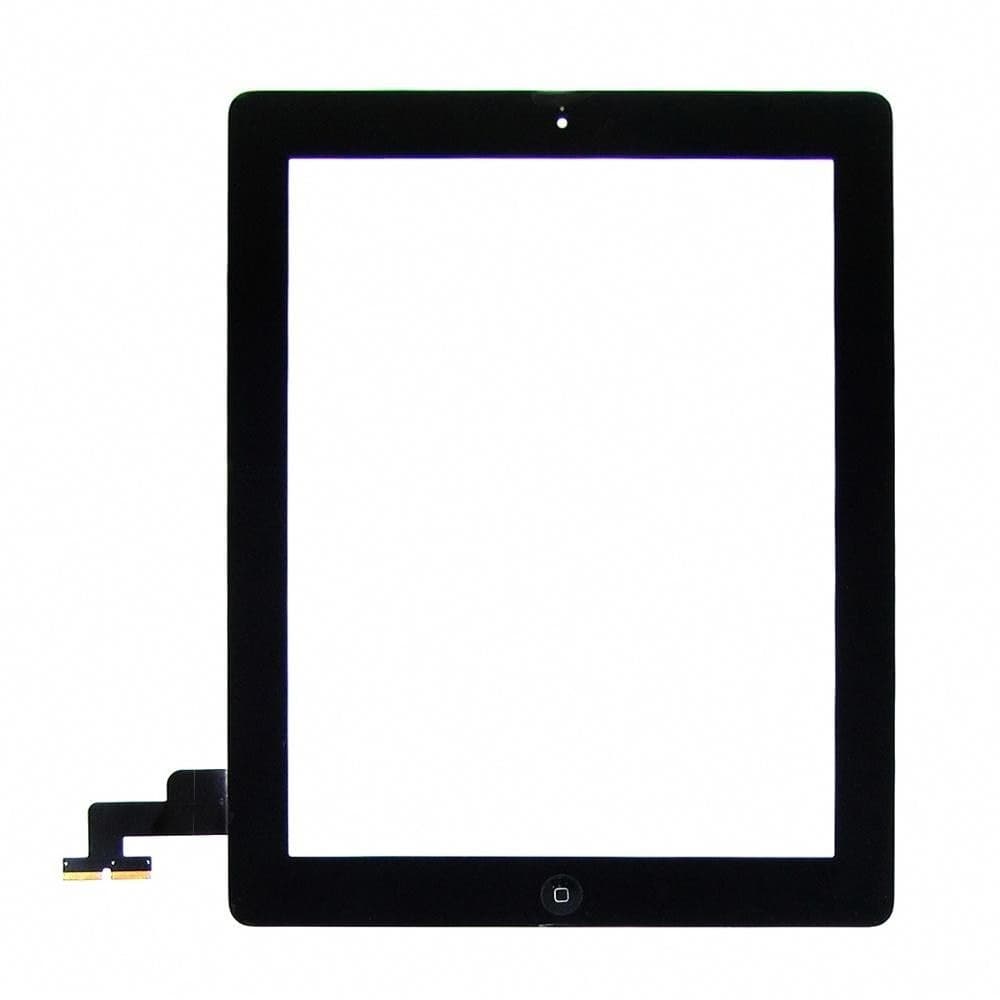 Тачскрин Apple iPad 2, A1395, A1396, A1397, черный, с кнопкой Home | Original (PRC) | сенсорное стекло, экран
