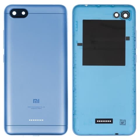 Задняя крышка Xiaomi Redmi 6A, синяя, single SIM (на 1 SIM-карту), Original (PRC) | корпус, панель аккумулятора, АКБ, батареи