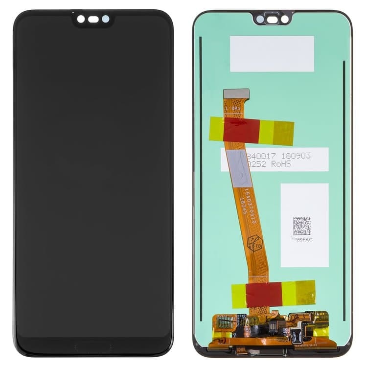 Дисплей Huawei Honor 10, COL-L29, COL-L29D, черный | с тачскрином | Original (PRC), со сканером (датчиком) отпечатка пальца (Touch ID) | дисплейный модуль, экран