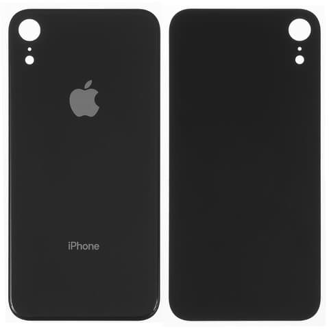 Задняя крышка Apple iPhone XR, черная, нужно снять стекло камеры, small hole, Original (PRC) | корпус, панель аккумулятора, АКБ, батареи