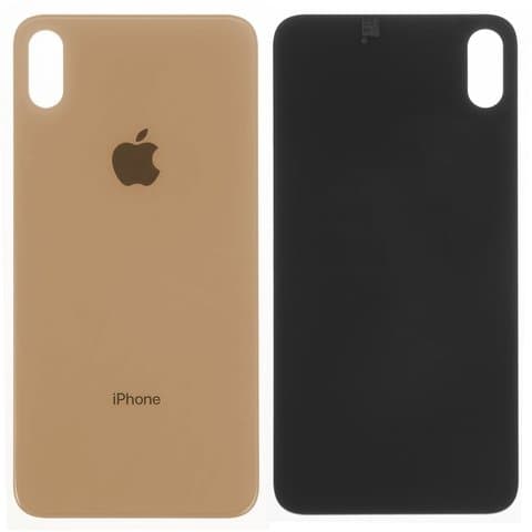 Задняя крышка Apple iPhone XS Max, золотистая, нужно снять стекло камеры, small hole, Original (PRC) | корпус, панель аккумулятора, АКБ, батареи