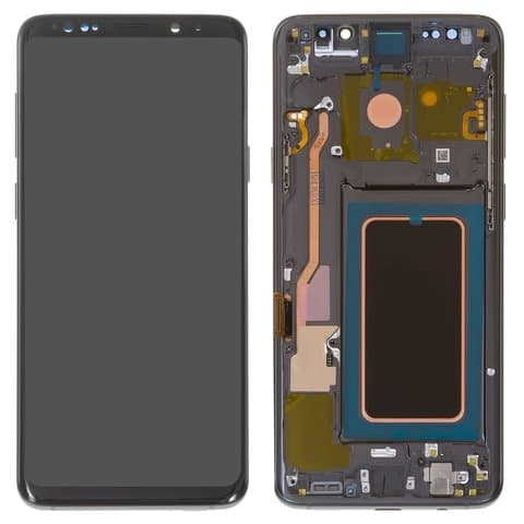 Дисплей Samsung SM-G965 Galaxy S9 Plus, серый, Titanium Gray | с тачскрином | с передней панелью | Original (реновация), AMOLED | дисплейный модуль, экран