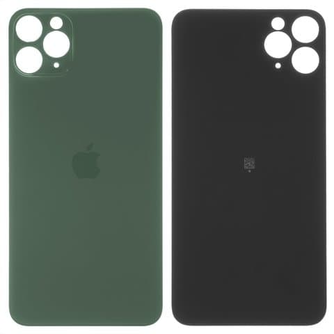 Задняя крышка Apple iPhone 11 Pro Max, зеленая, Matte Midnight Green, не нужно снимать стекло камеры, big hole, Original (PRC) | корпус, панель аккумулятора, АКБ, батареи