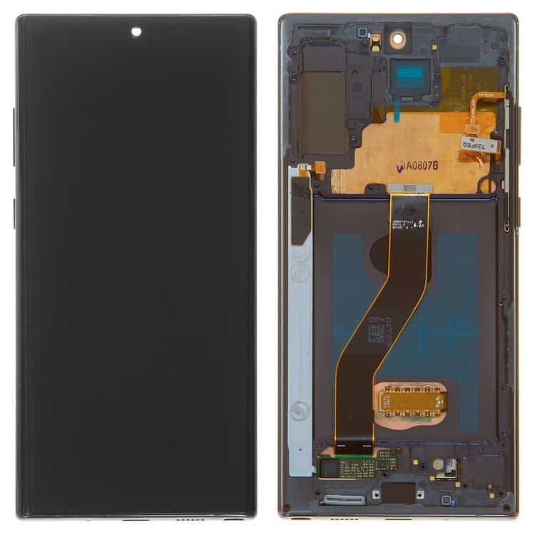 Дисплей Samsung SM-N975 Galaxy Note 10 Plus, черный | с тачскрином | с передней панелью | Original (реновация) | дисплейный модуль, экран