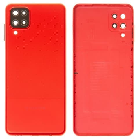 Задняя крышка Samsung SM-A125 Galaxy A12, красная, со стеклом камеры, Original (PRC) | корпус, панель аккумулятора, АКБ, батареи