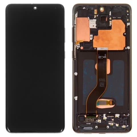 Дисплей Samsung SM-G985 Galaxy S20 Plus, SM-G986 Galaxy S20 Plus 5G, черный, Cosmic Black | с тачскрином | с передней панелью | Original (реновация) | дисплейный модуль, экран