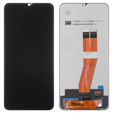 Дисплей Samsung SM-A025 Galaxy A02s, SM-A037 Galaxy A03s, черный | с тачскрином | High Copy, желтый шлейф | дисплейный модуль, экран, монитор