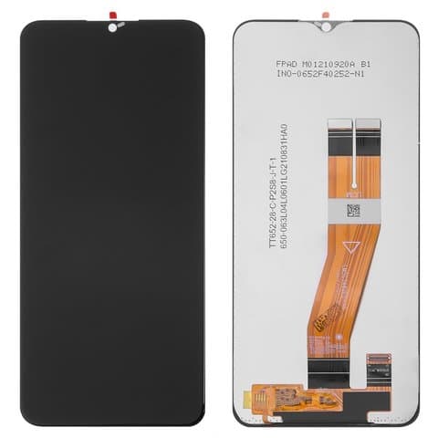 Дисплей Samsung SM-A025 Galaxy A02s, SM-A037 Galaxy A03s, черный | с тачскрином | Original (PRC), желтый шлейф | дисплейный модуль, экран, монитор