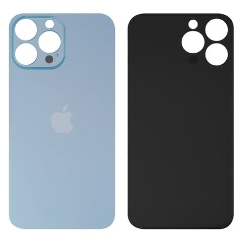 Задняя крышка Apple iPhone 13 Pro, синяя, Sierra Blue, нужно снимать стекло камеры, small hole, Original (PRC) | корпус, панель аккумулятора, АКБ, батареи