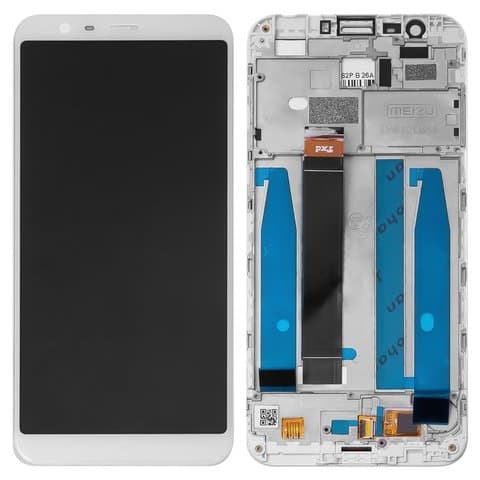 Дисплей Meizu M8c, M810H, белый | с тачскрином | с передней панелью | Original (PRC) | дисплейный модуль, экран