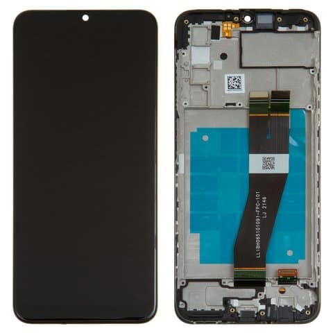 Дисплей Samsung SM-A037G Galaxy A03s, черный | с тачскрином | с передней панелью | Original (PRC), черный шлейф | дисплейный модуль, экран