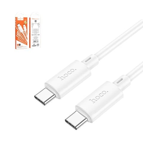 USB-кабель Hoco X88, Type-C на Type-C, 100 см, 60 Вт, поддерживает Mi Turbo Mode, белый