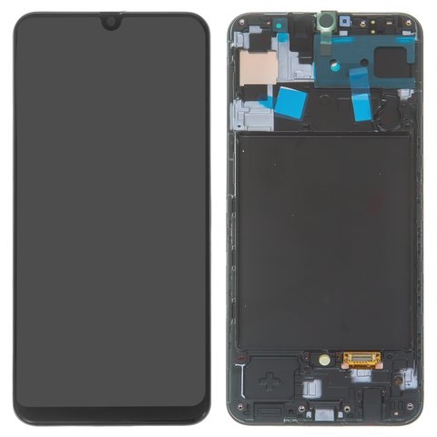 Дисплей для Samsung A507 Galaxy A50s, черный, с рамкой, Original (PRC), original glass