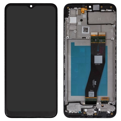 Дисплей Samsung SM-A025 Galaxy A02s, SM-A037 Galaxy A03s, черный | с тачскрином | с передней панелью | Original (PRC), черный шлейф, 163x72.5 мм | дисплейный модуль, экран