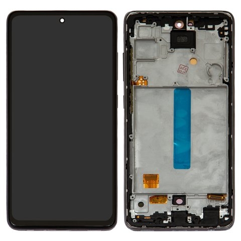 Дисплей Samsung SM-A525 Galaxy A52, SM-A526 Galaxy A52 5G, черный | с тачскрином | с передней панелью | High Copy, OLED, со стандартным ободком | дисплейный модуль, экран, монитор