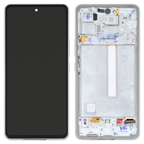 Дисплей Samsung SM-A536 Galaxy A53 5G, белый | с тачскрином | с передней панелью | Original (Сервис-Центр), GH82-28024D | дисплейный модуль, экран