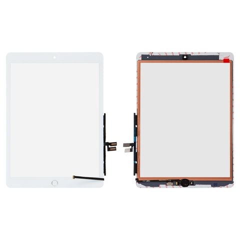 Тачскрин iPad 10.2 2021, белый, High Copy, с кнопкой HOME, #A2602 / A2603 / A2604