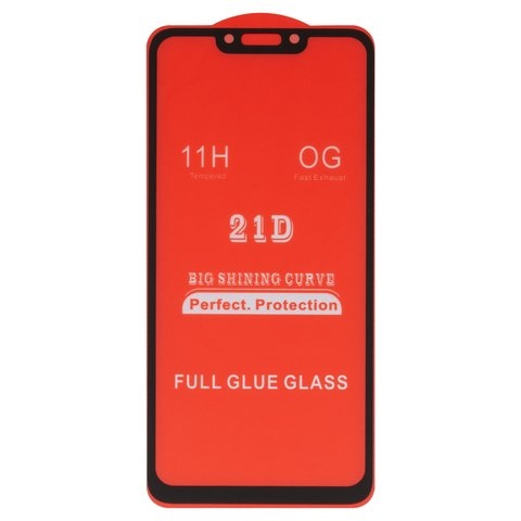 Защитное стекло для Huawei Nova 3, P Smart Plus, совместимо с чехлом, Full Glue, (без упаковки), черный, cлой клея нанесен по всей поверхности