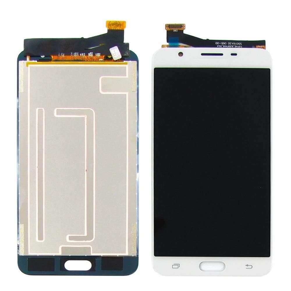 Дисплей Samsung SM-G610 Galaxy J7 Prime, белый | с тачскрином | High Copy | дисплейный модуль, экран, монитор