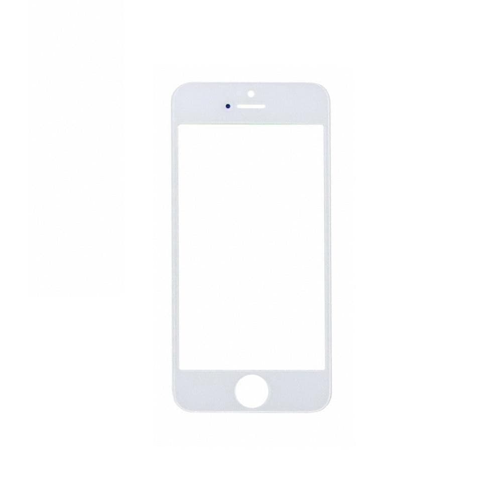 Стекло дисплея Apple iPhone 5, iPhone 5C, iPhone 5S, iPhone SE, белое | стекло тачскрина