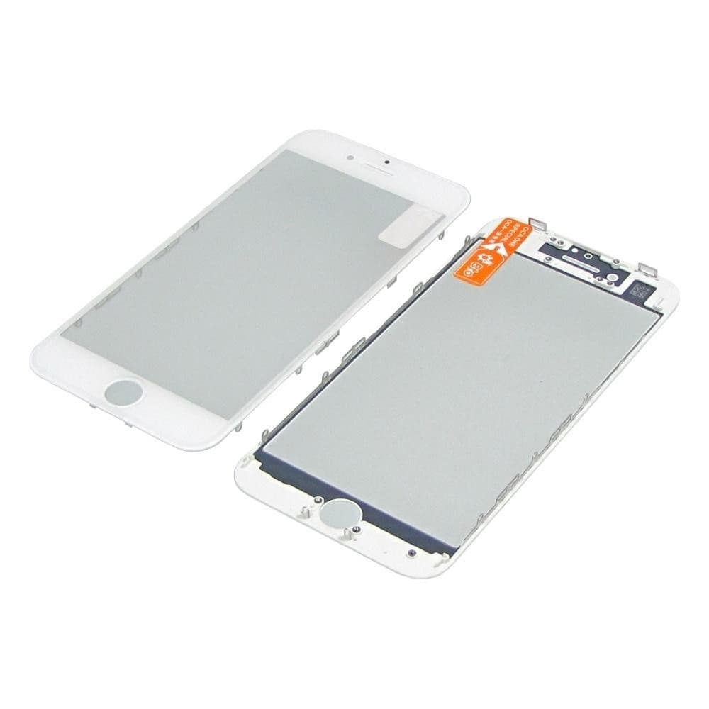 Стекло дисплея Apple iPhone 8, белое, с рамкой, с OCA-пленкой, High Copy | стекло тачскрина