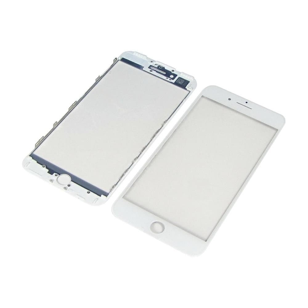 Стекло дисплея Apple iPhone 7 Plus, белое, с рамкой, с OCA-пленкой, High Copy | стекло тачскрина