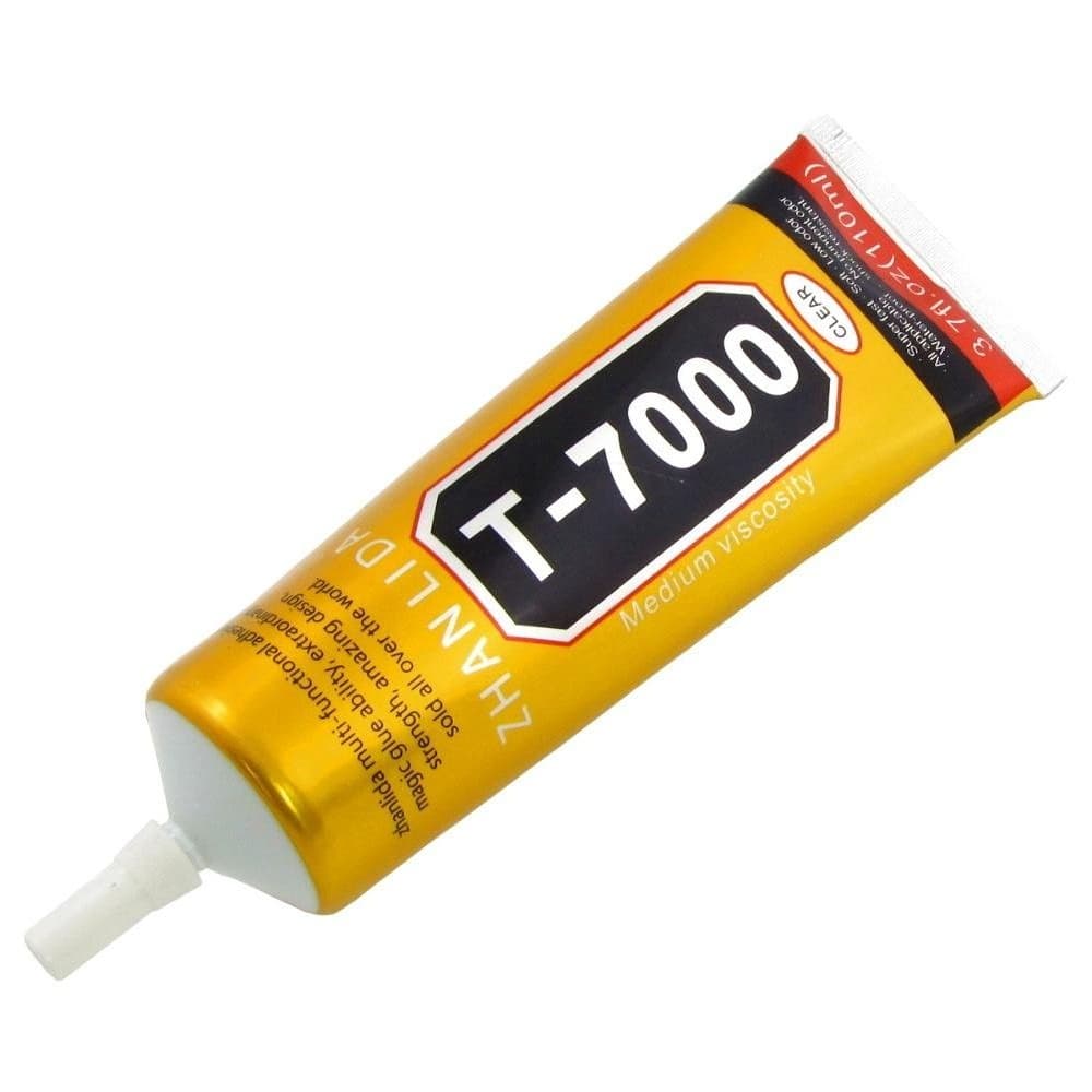 Клей-герметик T7000, оригинал, 110 мл, с дозатором, для приклеивания тачскрина, дисплея, черный | T-7000