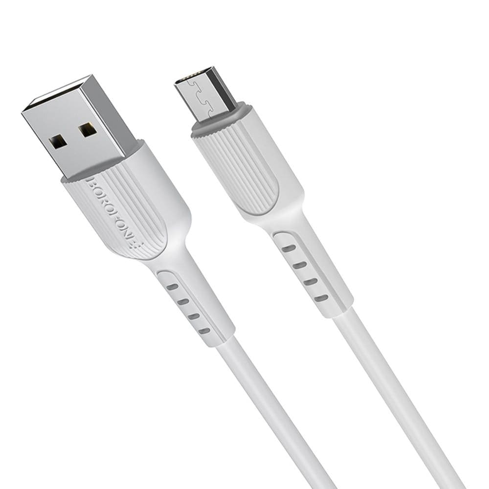 USB-кабель Borofone BX16, Micro-USB, 2.4 А, 100 см, білий