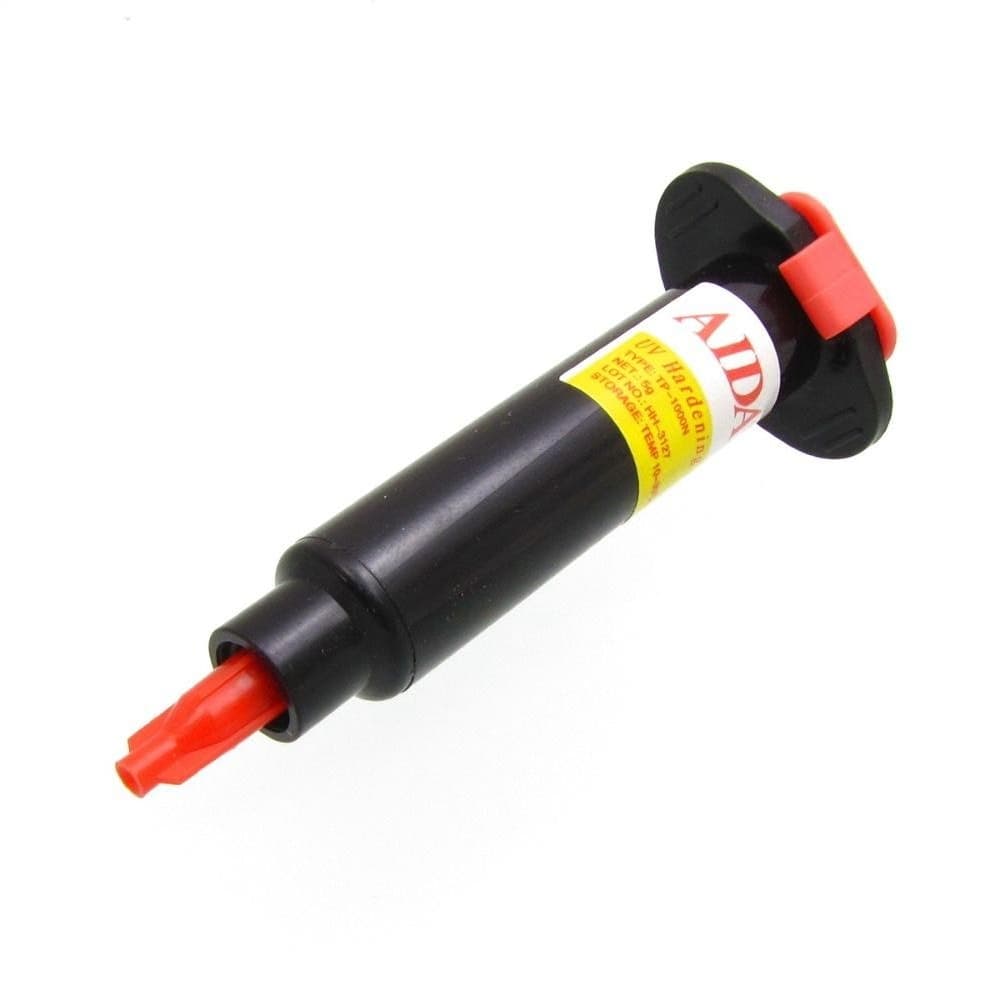 Клей LOCA AIDA TP-1000N, 5 г, в черном шприце, для склеивания комплектов дисплей+тачскрин под ультрафиолетом | ультрафиолетовый клей