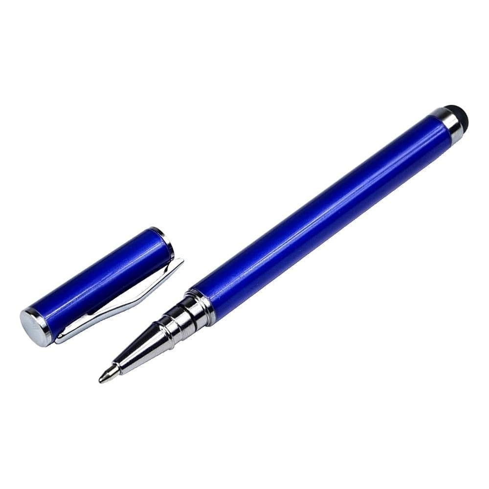 Стилус емкостный, с шариковой ручкой, металлический, фиолетовый