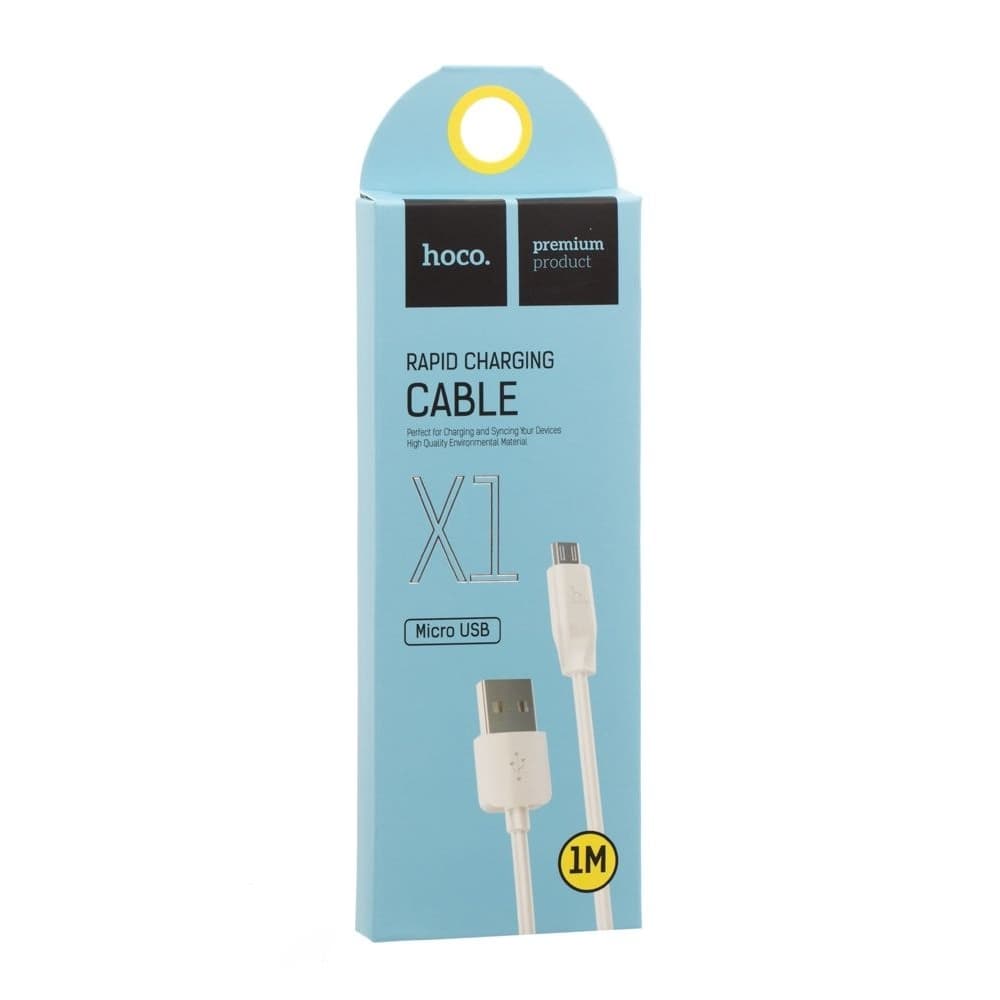 USB-кабель Hoco X1, Micro-USB, 2.1 А, 100 см, белый