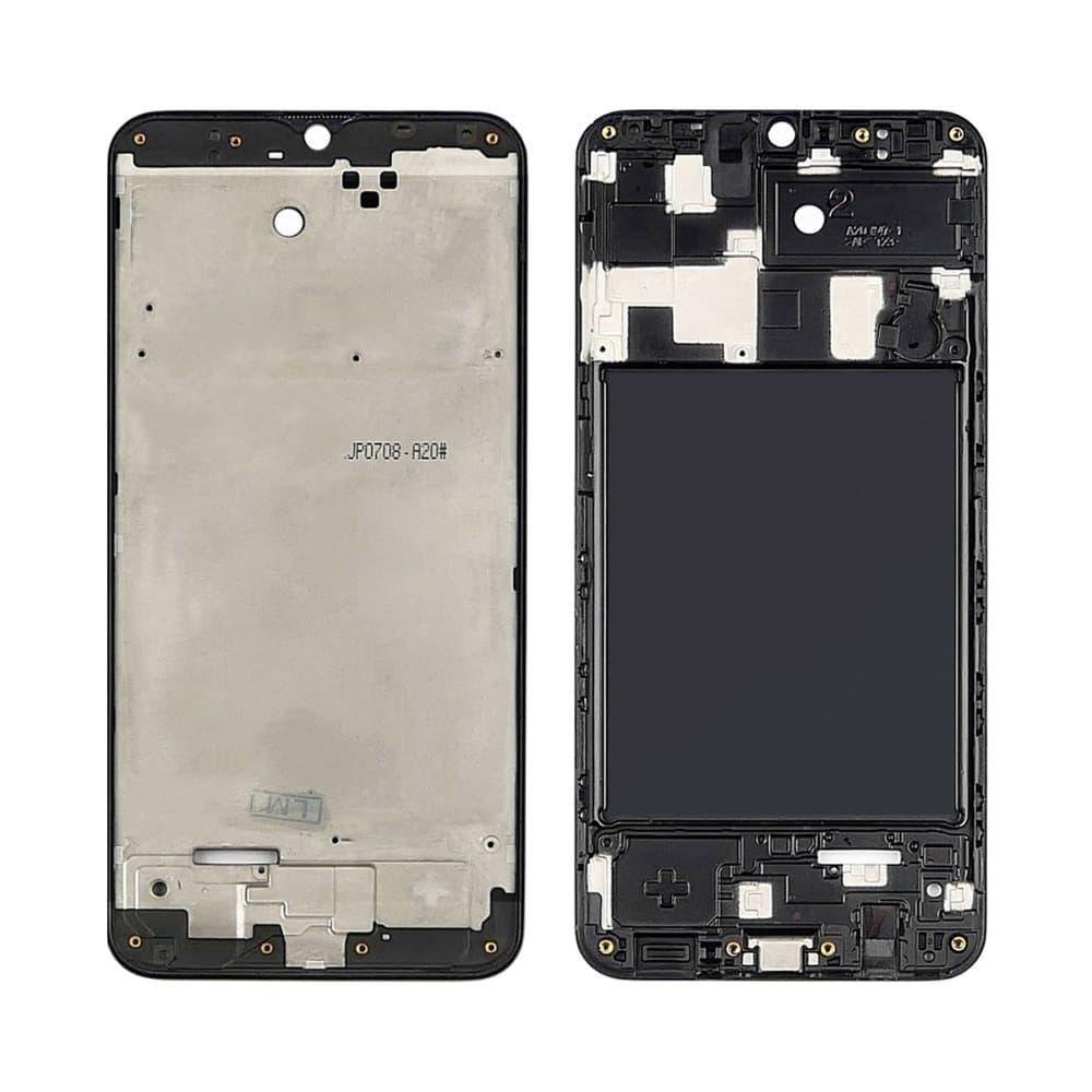 Рамка (основа) крепления дисплея Samsung SM-A205 Galaxy A20, черная, Original (PRC)