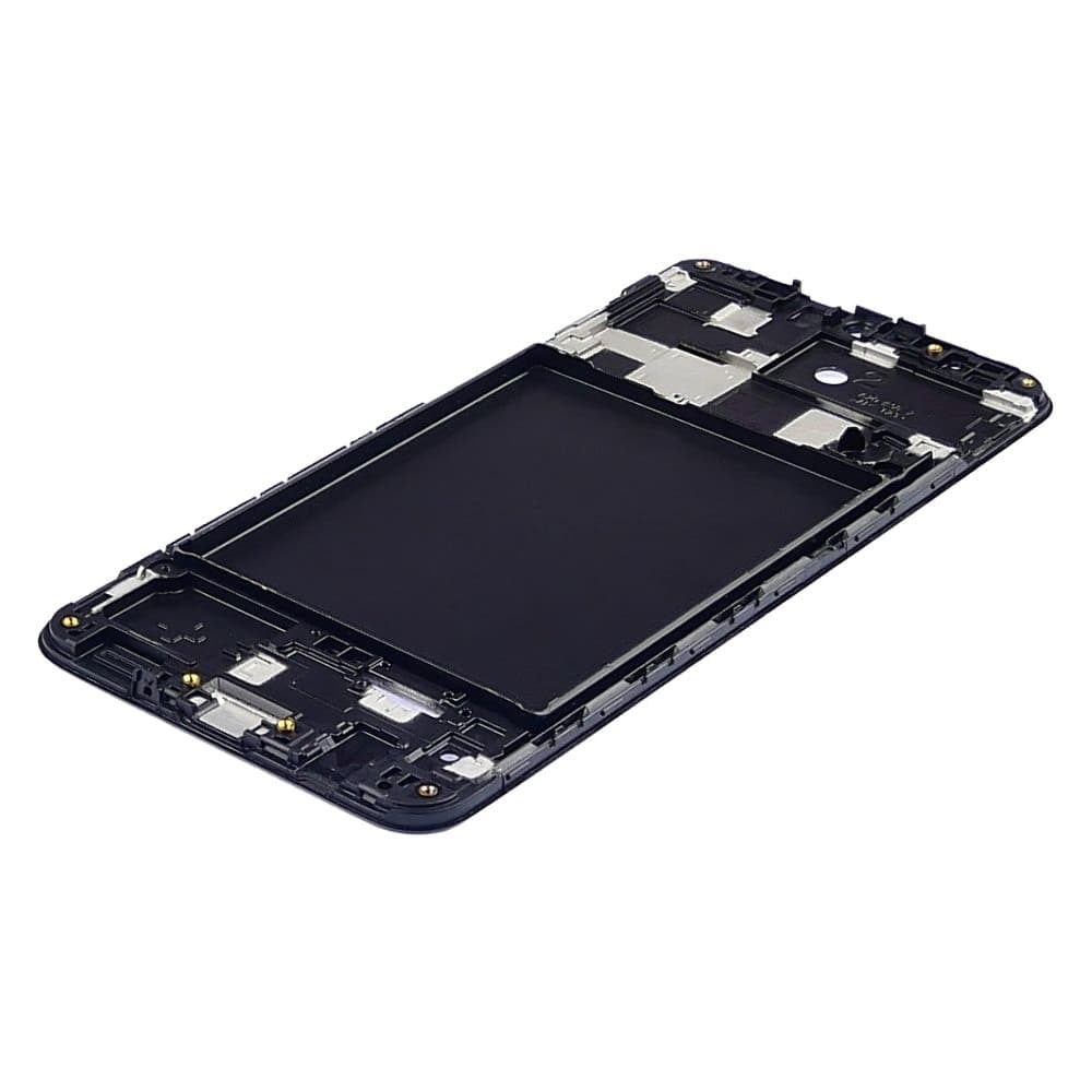 Рамка (основа) крепления дисплея Samsung SM-A205 Galaxy A20, черная, Original (PRC)