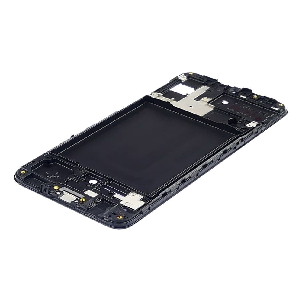Рамка (основа) крепления дисплея Samsung SM-A307 Galaxy A30s, черная, Original (PRC)