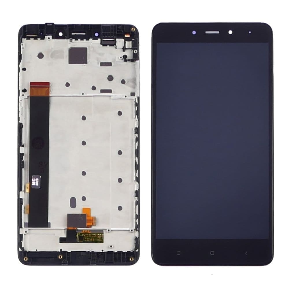 Дисплей Xiaomi Redmi Note 4, черный | с тачскрином | с передней панелью | MediaTek, Original (PRC) | дисплейный модуль, экран