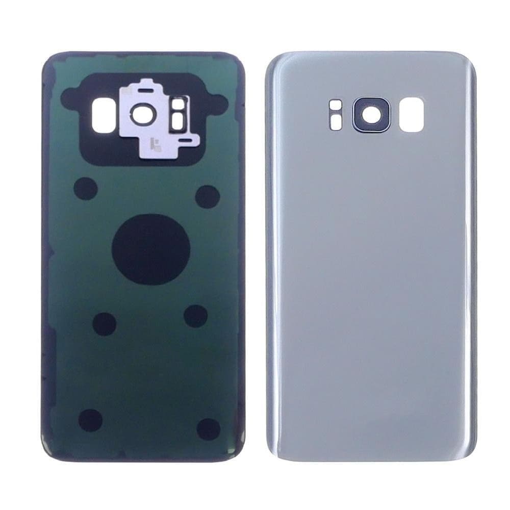 Задняя крышка Samsung SM-G950 Galaxy S8, серебристая, Arctic Silver, со стеклом камеры, Original (PRC) | корпус, панель аккумулятора, АКБ, батареи