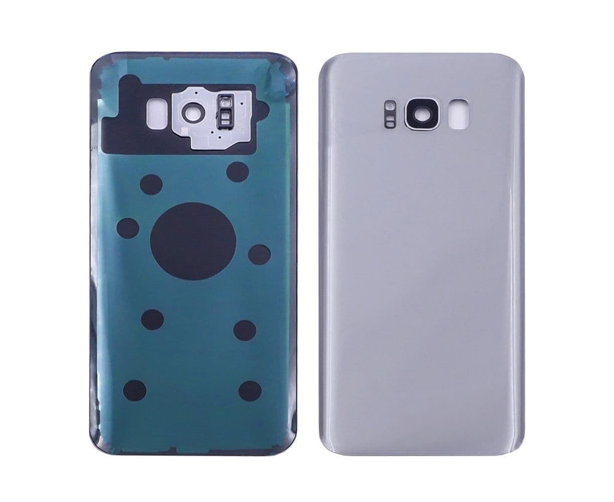 Задняя крышка Samsung SM-G955 Galaxy S8 Plus, серебристая, Arctic Silver, со стеклом камеры, Original (PRC) | корпус, панель аккумулятора, АКБ, батареи